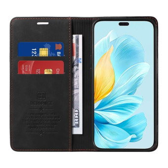 For Honor 200 Lite Global BETOPNICE Suction RFID Anti-theft Leather Phone Case(Black)