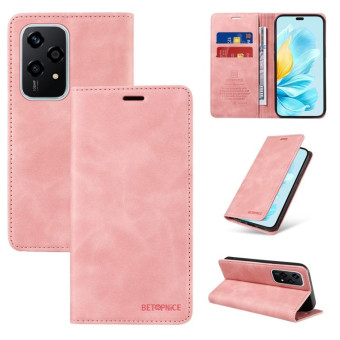 For Honor 200 Lite Global BETOPNICE Suction RFID Anti-theft Leather Phone Case(Pink)