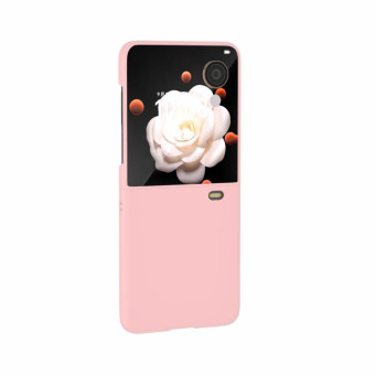 For Honor Magic V Flip 3 in 1 PC Frosted Skin Feel Full Coverage Phone Case(Pink)