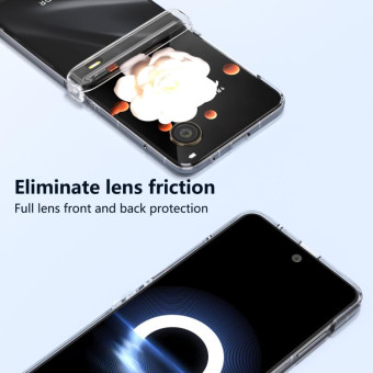 For Honor Magic V Flip Three Parts Transparent PC Full Coverage Phone Case