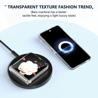 For Honor Magic V Flip Three Parts Transparent PC Full Coverage Phone Case