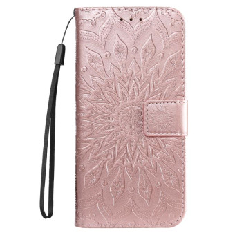 For Honor 200 Lite Global Embossed Sunflower Pattern Flip Leather Phone Case(Rose Gold)
