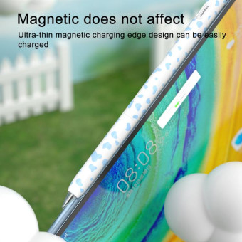 For Huawei M-Pencil 1 / 2 / 3 Cow Pattern Stylus Silicone Protective Cover(Yellow)