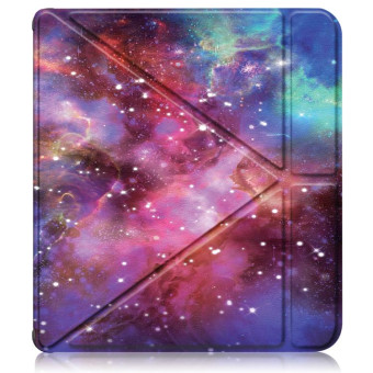 For Kobo Libra Colour 2024 Solid Color Deformation TPU Leather Smart Tablet Case(Milky Way)