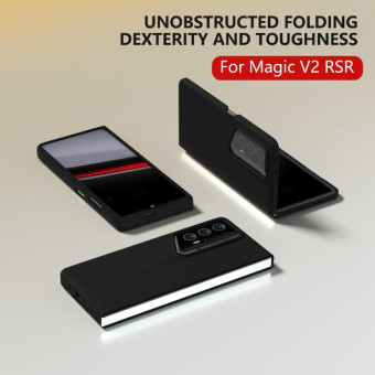 For Honor Magic V2 RSR Porsche Design Full Coverage Skin Feel PC Phone Case(Black)