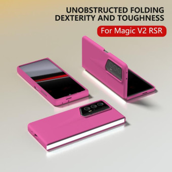 For Honor Magic V2 RSR Porsche Design Full Coverage Skin Feel PC Phone Case(Rose Red)
