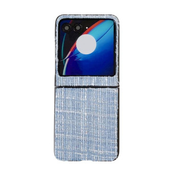 For Motorola Razr 50 Fabric Folding PC Phone Case(Blue)