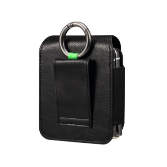 Folding Screen Mobile Phone Waist Hanging Universal Clutch Bag(Black)