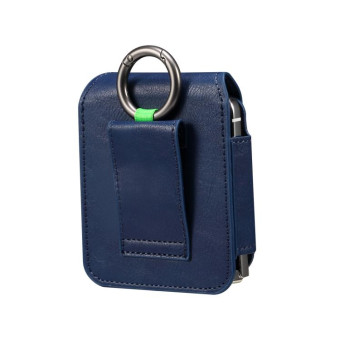 Folding Screen Mobile Phone Waist Hanging Universal Clutch Bag(Blue)