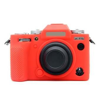 For FUJIFILM X-T5 Soft Silicone Protective Case(Red)