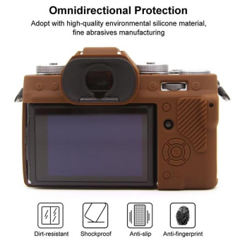 For FUJIFILM X-T5 Soft Silicone Protective Case(Coffee)