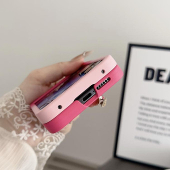 For Xiaomi Mix Flip Skin Feel Gradient Leather Ring Buckle Phone Case(Rose Red)