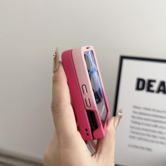 For Xiaomi Mix Flip Skin Feel Gradient Leather Ring Buckle Phone Case(Rose Red)