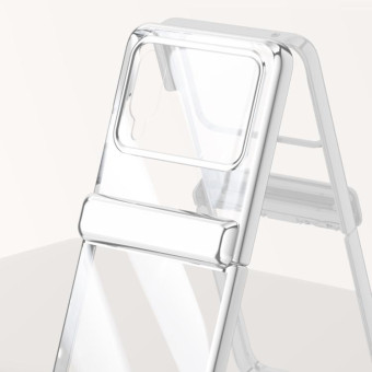 For Huawei nova Flip Integrated Clear Electroplating Spring Hinge Phone Case(Black)