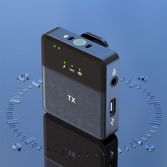 SX9 1 TX + 1 RX Smart Noise Reduction Lavalier Wireless Microphone(8 Pin)