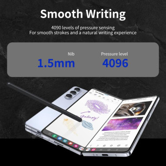 For Samsung Galaxy Z Fold6 / 5 / 4 / 3 Electromagnetic Stylus Pen with Pen Slot(Black)