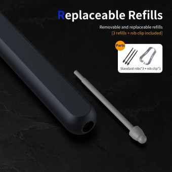 For Samsung Galaxy Z Fold6 / 5 / 4 / 3 Electromagnetic Stylus Pen with Pen Slot(Black)