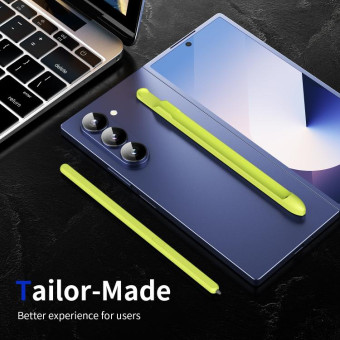 For Samsung Galaxy Z Fold6 / 5 / 4 / 3 Electromagnetic Stylus Pen with Pen Slot(Yellow Green)