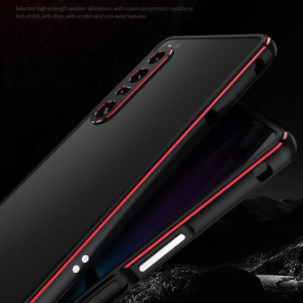 For Sony Xperia 1 VI Aurora Series Lens Protector + Metal Frame Protective Phone Case(Silver)