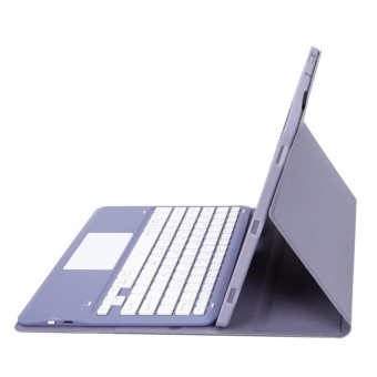 For Honor MagicPad 2 12.3 AH22-A Ultra-thin Detachable Bluetooth Keyboard Leather Tablet Case with Touchpad(Lavender White)