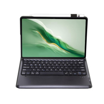 For Honor MagicPad 2 12.3 AH22 Ultra-thin Detachable Bluetooth Keyboard Leather Tablet Case(Black)