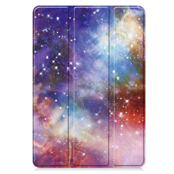 For Xiaomi Pad 7 / 7 Pro Custer Painted 3-Fold Stand Leather Smart Tablet Case(Milky Way)
