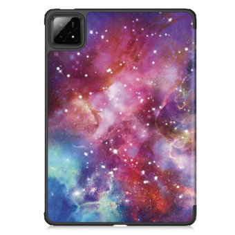 For Xiaomi Pad 7 / 7 Pro Custer Painted 3-Fold Stand Leather Smart Tablet Case(Milky Way)