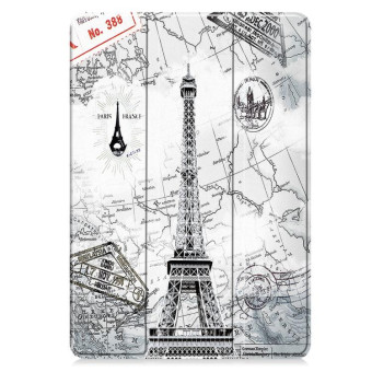 For Xiaomi Pad 7 / 7 Pro Custer Painted 3-Fold Stand Leather Smart Tablet Case(Retro Eiffel Tower)