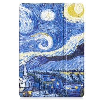 For Xiaomi Pad 7 / 7 Pro Custer Painted 3-Fold Stand Leather Smart Tablet Case(Starry Sky)