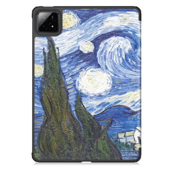 For Xiaomi Pad 7 / 7 Pro Custer Painted 3-Fold Stand Leather Smart Tablet Case(Starry Sky)