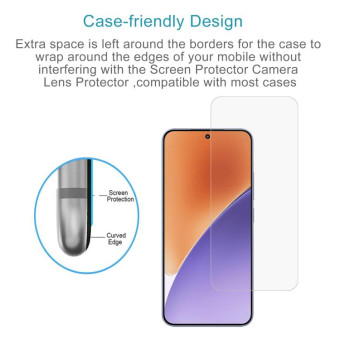 For Xiaomi 15 50pcs 0.18mm 9H 2.5D Tempered Glass Film, Support Fingerprint Unlocking