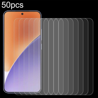 For Xiaomi 15 50pcs 0.18mm 9H 2.5D Tempered Glass Film, Support Fingerprint Unlocking