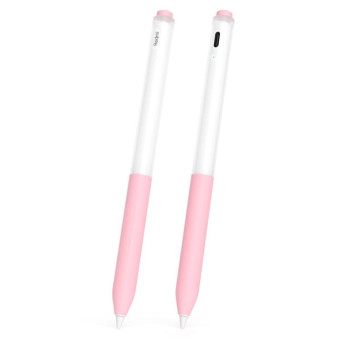For Redmi Smart Pen 2pcs/Set Transparent Jelly Series Stylus Pen Silicone Protective Cover(Cherry Pink)