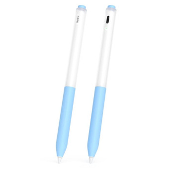 For Redmi Smart Pen 2pcs/Set Transparent Jelly Series Stylus Pen Silicone Protective Cover(Sky Blue)