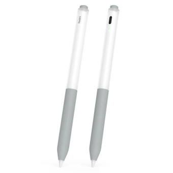 For Redmi Smart Pen 2pcs/Set Transparent Jelly Series Stylus Pen Silicone Protective Cover(Grey)
