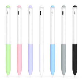 For Redmi Smart Pen 2pcs/Set Transparent Jelly Series Stylus Pen Silicone Protective Cover(Cherry Pink)