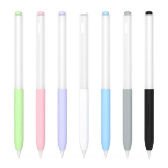 For vivo Pencil 2S / iQOO Pencil2s 2pcs/Set Transparent Jelly Series Stylus Pen Silicone Protective Cover(Sky Blue)
