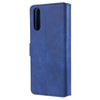 For Sony Xperia 10 II Classic Calf Texture PU + TPU Horizontal Flip Leather Case, with Holder & Card Slots & Wallet(Blue)