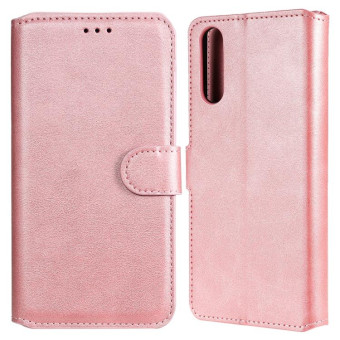 For Sony Xperia 10 II Classic Calf Texture PU + TPU Horizontal Flip Leather Case, with Holder & Card Slots & Wallet(Rose Gold)