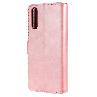 For Sony Xperia 10 II Classic Calf Texture PU + TPU Horizontal Flip Leather Case, with Holder & Card Slots & Wallet(Rose Gold)