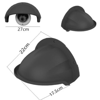 Outdoor Rainproof Sunshade Dustproof Plastic Cover for Security Camera(Black)