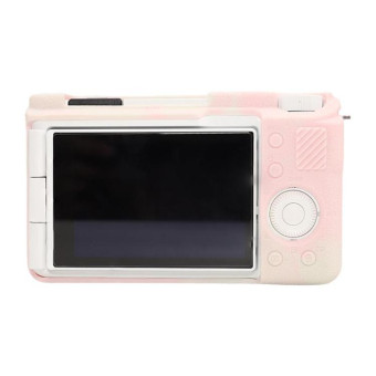 For Sony ZV-E10 II / ZV-E10M2 Litchi Texture Soft Silicone Protective Case(Mist Pink)