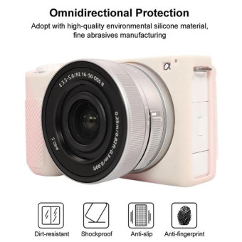 For Sony ZV-E10 II / ZV-E10M2 Litchi Texture Soft Silicone Protective Case(Mist Pink)