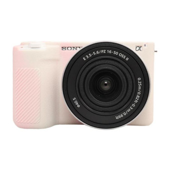 For Sony ZV-E10 II / ZV-E10M2 Litchi Texture Soft Silicone Protective Case(Mist Pink)