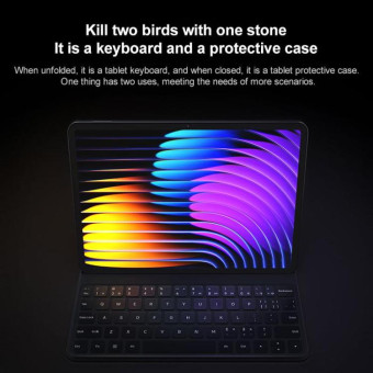 For Xiaomi Pad 7 / 7 Pro Original Xiaomi Keyboard Double-sided Protective Case Smart Leather Tablet Case(Grey)