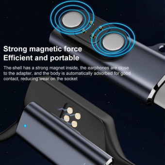 Bone Conduction Earphone USB-C / Type-C Interface Adapter Converter(Black)