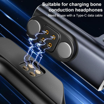 Bone Conduction Earphone USB-C / Type-C Interface Adapter Converter(Black)