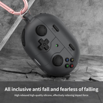 For Huawei Freebuds Pro 3 / Pro 4 Retro Game Console Style Silicone Earbuds Case(Dark Grey)