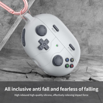 For Huawei Freebuds Pro 3 / Pro 4 Retro Game Console Style Silicone Earbuds Case(Light Grey)