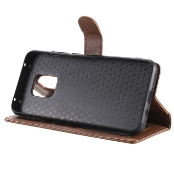 For Xiaomi Redmi 10X 5G / 10X Pro 5G 2 in 1 Solid Color Detachable PU Leather Case with Card Slots & Magnetic Holder & Photo Frame & Wallet & Strap(Brown)